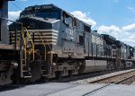 NS 9732 trails on a northbound intermodal